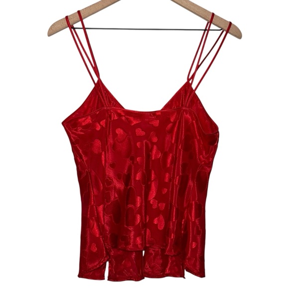 Vintage Silky Red Heart Lingerie Cami‎ Camisole - Picture 4 of 5
